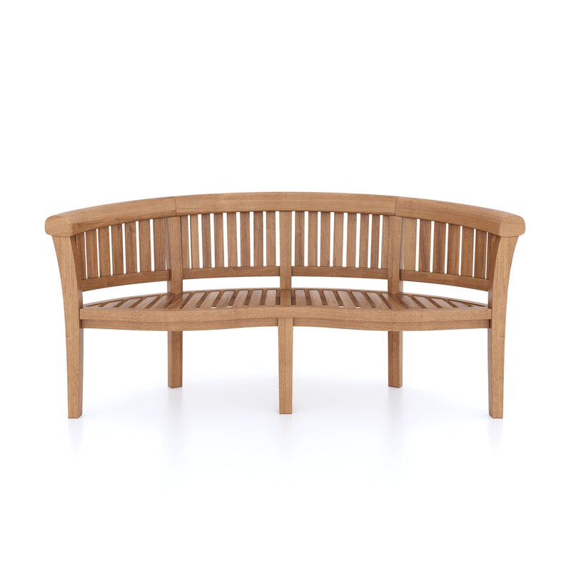 Teak Oval 2-3m Extending Table 4cm Top (2 San Francisco Chair, 2 San Francisco Bench) Free Cushions.