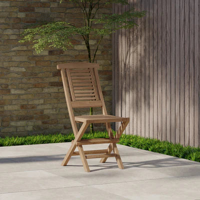 2 x Hampton Teak Folding Chairs with Cushions.