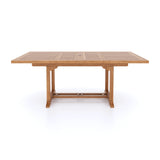 Giant Teak Set 200-300cm Rectangle Extending Table 4cm Top (12 Henley Stacking Chairs) Cushions included.