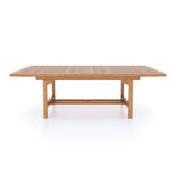 Teak Garden Furniture 180-240cm Rectangle Extending Table, 4cm Top.