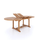 Teak Set Oval 180-240cm Extending Table 4cm Top (2 San Francisco Chairs 2 Benches) Cushions included.